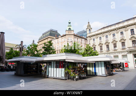 Trg Petra Preradovića, precedentemente Cvjetni trg, il fiore piazza, Donji Grad Zagreb, Croazia Foto Stock