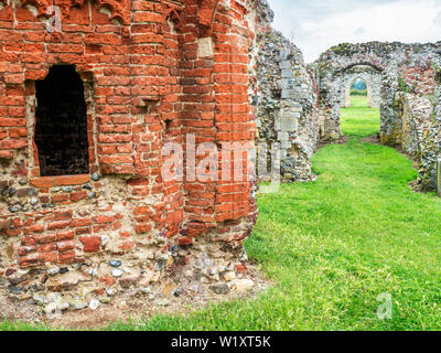 Rovine di Abbazia a Leiston vicino a Leiston Suffolk in Inghilterra Foto Stock