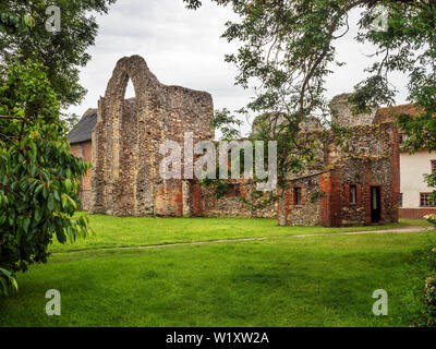 Rovine di Abbazia a Leiston vicino a Leiston Suffolk in Inghilterra Foto Stock