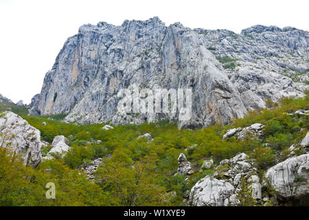 Anica kuk picco, il Parco Nazionale di Paklenica, Velebit, regione di Dalmazia, Croazia, Europa Foto Stock