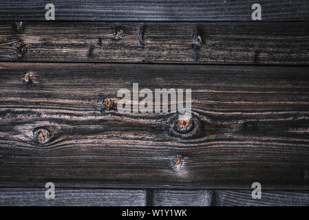 Bella la texture del legno invecchiato. Scheda Vintage con belle nodi Foto Stock