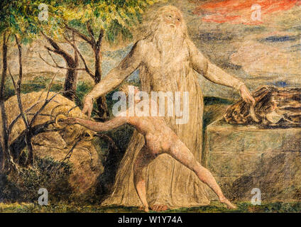 William Blake, Abrahamo e Isacco, tempera su tela, 1799-1800 Foto Stock