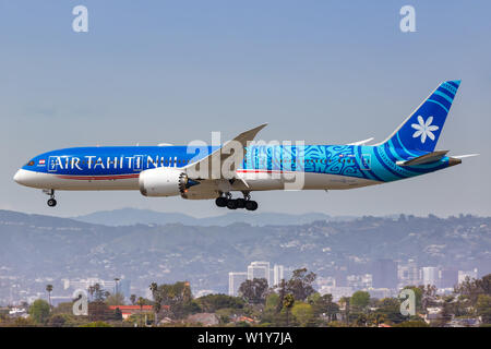 Los Angeles, California - 11 Aprile 2019: Air Tahiti Nui 787-9 Boeing Dreamliner aereo all'aeroporto di Los Angeles (LAX) negli Stati Uniti. Foto Stock