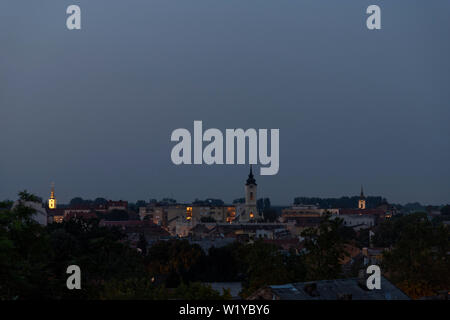 Serbia - Vista di Zemun, una storica cittadina situata sulle rive del Danubio entro la città di Belgrado Foto Stock