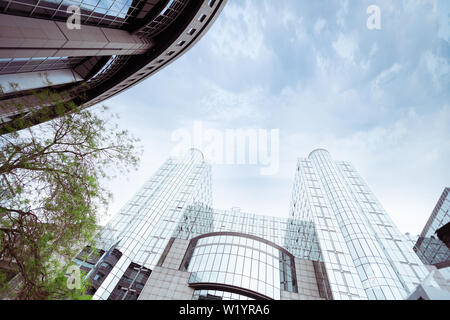 Edificio del Parlamento europeo a Bruxelles, in Belgio Foto Stock