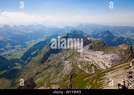 Swiss alpes vista dal Säntis picco Foto Stock