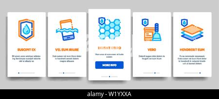 Materiali impermeabili di onboarding vettore Illustrazione Vettoriale