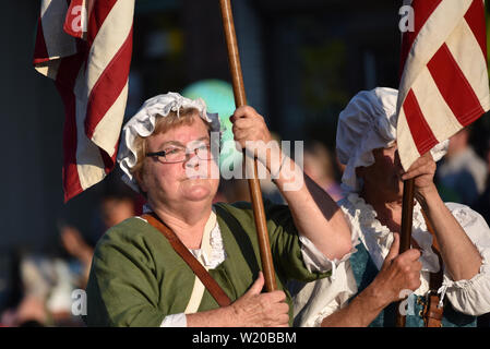 Luglio 4 parade, che si tiene ogni Luglio 3, Montpelier, VT. Foto Stock