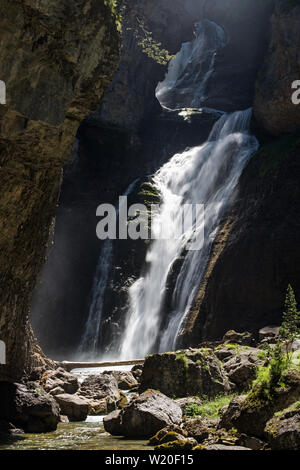 Cascada del Estrecho in Ordesa National Park, Huesca, Spagna Foto Stock