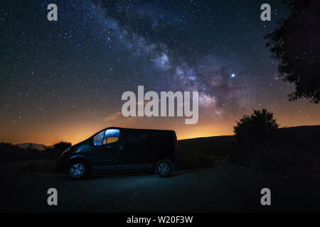 Dormire sotto le stelle Foto Stock