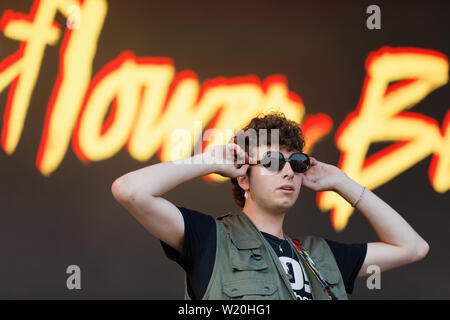 Nella foto: Nick Kivlen dei semi di girasole Bean. Sabato 29 Giugno 2019 Re: manic street predicatori concerto presso il Castello di Cardiff, nel Galles del Sud, Regno Unito. Foto Stock