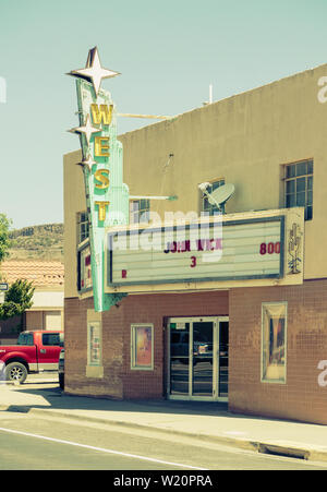 Vintage movie theater sul percorso 66 Borse in Nuovo Messico USa Foto Stock