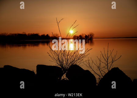 Tramonto a Andrew Haydon Park Foto Stock