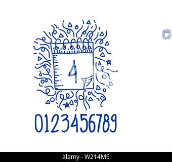 Vettore scritte a mano impostare dei giorni della settimana Illustrazione Vettoriale