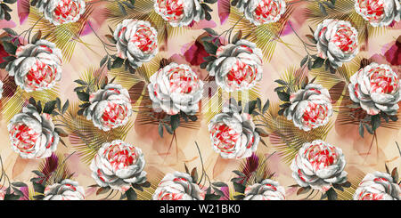 Vintage Seamless Allover Pattern Foto Stock