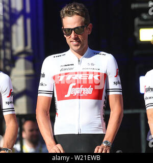 Bruxelles, Belgio. 04 Luglio, 2019. Bruxelles - 4-07-2019, ciclismo, trekking Team SEGAFREDO all'inizio della 106ª Tour de France con Koen de Kort Credito: Pro scatti/Alamy Live News Foto Stock