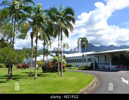 Ospedale Regionale nel Queensland tropicale entroterra comune di Mossman in caratteristico stile art deco in stile architettonico Foto Stock