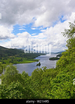 Regina della vista, Loch Tummel, Allean, Pitlochry, Perthshire Scozia, Regno Unito, Europa. Foto Stock