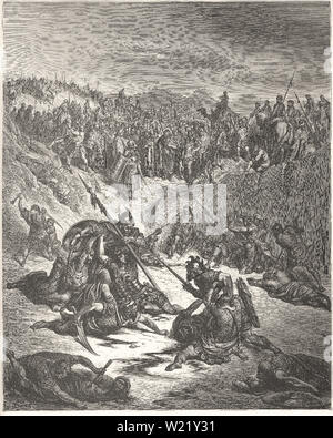 Gustave Doré - combattimento tra soldati Ish Bosheth David Foto Stock