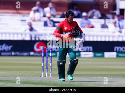 Londra, Regno Unito. 05 Luglio, 2019. Londra, Inghilterra. Luglio 05: Mushfiqur Rahim del Bangladesh durante ICC Cricket World Cup fra Pakinstan e Bangladesh in corrispondenza del Signore sulla Terra 05 luglio 2019 a Londra, Inghilterra. Credit: Azione Foto Sport/Alamy Live News Foto Stock