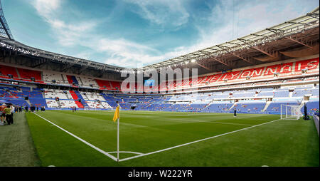 Lione, 03-07-2019 ,Stade de Lyon, campionato del mondo 2019 , semi-finale Paesi Bassi - Svezia (donne) , panoramica dello stadio durante la partita Olanda - Svezia (donne) Foto Stock