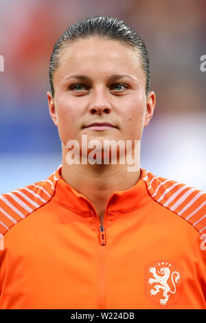 Lione, 03-07-2019 ,Stade de Lyon, campionato del mondo 2019 , semi-finale Paesi Bassi - Svezia (donne) , Paesi Bassi player Valentina SPITSE durante la partita Olanda - Svezia (donne) Foto Stock