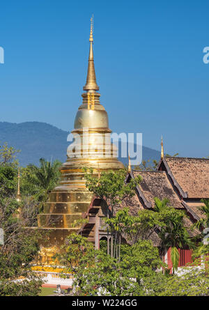 Wat Phra Singh tempio in Chiang Mai Thailandia Foto Stock