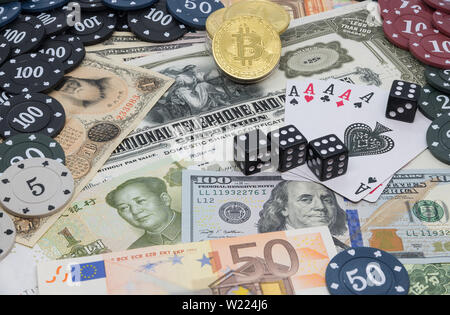 NEW YORK / 4 LUGLIO 2019: i mercati finanziari offrono opportunità di crescita, ma anche presenti i vari rischi, non ultimo dei quali sono disonesti agen Foto Stock