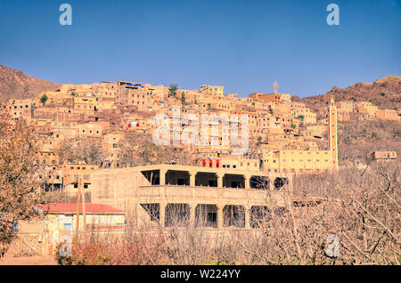 Imlil città dell'Atlante del Marocco Foto Stock