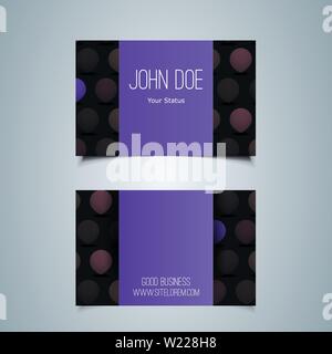 Abstract colorate in stile moderno Business Card Template Design creativo, il retro e il lato frontale - Illustrazione liberamente in formato vettoriale modificabile Illustrazione Vettoriale