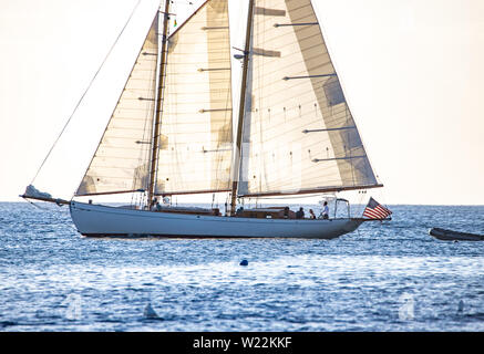 Saint Vincent e Grenadine, barca a vela Foto Stock