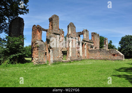 Sopwell Convento ruderi, Cottonmill Lane, St Albans, Hertfordshire, Inghilterra, Regno Unito Foto Stock