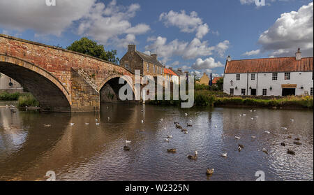 Nungate e fiume Tayne a Haddington (Scozia, Regno Unito) Foto Stock