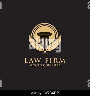 Luxury Studio legale logo design ispirazione Illustrazione Vettoriale