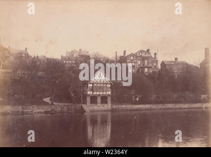 Victorian fine 1880 / inizio 1890 fotografia mostrante Dee Banca, Chester, Cheshire, Inghilterra. Foto Stock