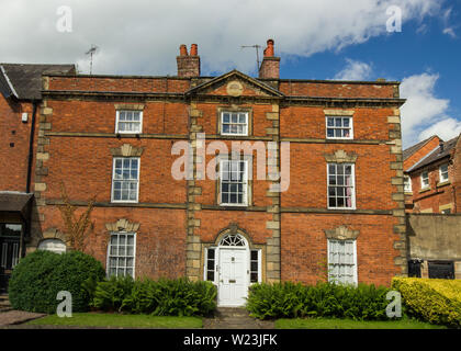 Una residenza georgiana casa in mattoni rossi in Duffield DERBYSHIRE REGNO UNITO Foto Stock