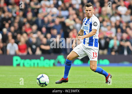 Pascal Gross di Brighton & Hove Albion - Brighton & Hove Albion V Manchester United, Premier League, Amex Stadium, Brighton - 19 agosto 2018 Foto Stock