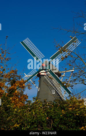Papenburg, niedersachsen/GERMANIA - Novembre 04, 2012: storico mulino (Meyers muehle) nel centro della città di Papenburg Foto Stock