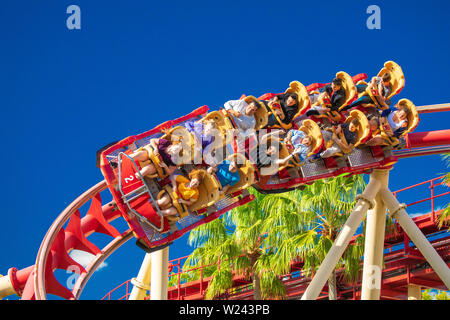 Hollywood Rip Ride Rockit. Rollercoaster. Foto Stock