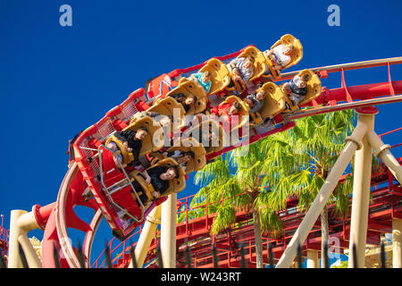 Hollywood Rip Ride Rockit. Rollercoaster. Foto Stock