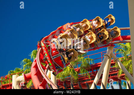 Hollywood Rip Ride Rockit. Rollercoaster. Foto Stock