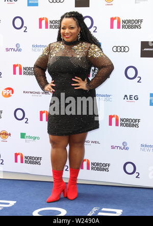 Londra, Regno Unito. 05 Luglio, 2019. London.UK. Marisha Wallace al Grosvenor House, Park Lane. Il 5 settembre 2018. Ref: LMK73 -MB3005-050719 Keith Mayhew/punto di riferimento media. Credito: LMK MEDIA/Alamy Live News Foto Stock