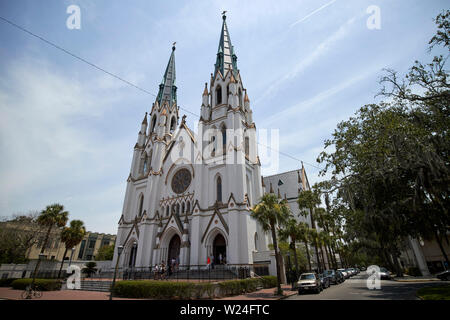 Cattedrale di San Giovanni Battista Savannah in Georgia negli Stati Uniti Foto Stock