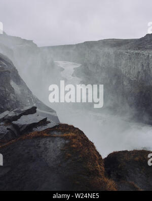 Godafoss, una delle più famose cascate in Islanda.)) Foto Stock