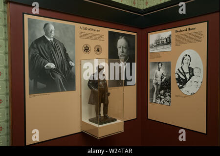 Pannello presenta a William Howard Taft National Historic Site a Cincinnati, Ohio, Stati Uniti d'America Foto Stock