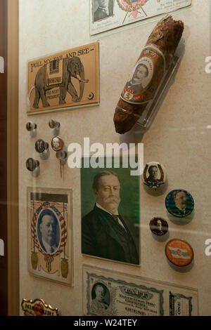 Pannello presenta a William Howard Taft National Historic Site a Cincinnati, Ohio, Stati Uniti d'America Foto Stock