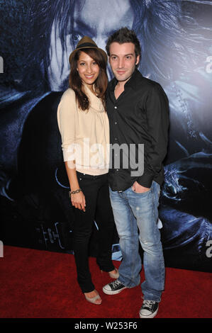 LOS ANGELES, CA. 22 gennaio 2009: Christel Khalil & marito Stephen Hensley presso la prima mondiale di "Underworld: aumento dei Lycans' al Arclight Theatre, Hollywood. © 2009 Paul Smith / Featureflash Foto Stock