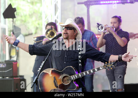 New York, Stati Uniti d'America. 05 Luglio, 2019. Luglio 05, 2019.Toby Keith eseguire ad oggi mostrano una serie di concerti in New York luglio 056, 2019 Credit:RW/MediaPunch Credito: MediaPunch Inc/Alamy Live News Foto Stock