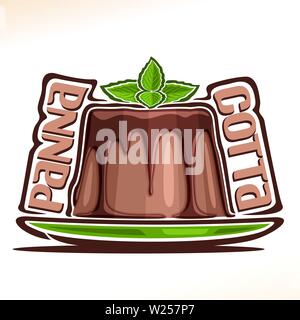 Il logo del vettore per la panna cotta Illustrazione Vettoriale