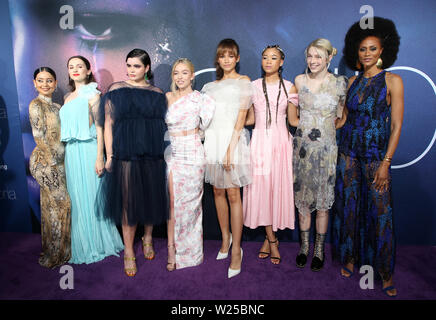 Los Angeles Premiere della nuova serie HBO euforia con: Alexa Demie, Maude Apatow, Barbie Ferreira, Sydney Sweeney, Zendaya, Storm Reid, cacciatore Schafer e Nika Re dove: Los Angeles, California, Stati Uniti quando: 05 giu 2019 Credit: FayesVision/WENN.com Foto Stock